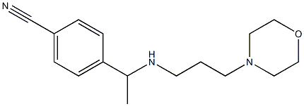 4-(1-{[3-(morpholin-4-yl)propyl]amino}ethyl)benzonitrile 化学構造式