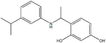 4-(1-{[3-(propan-2-yl)phenyl]amino}ethyl)benzene-1,3-diol Structure