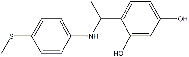 4-(1-{[4-(methylsulfanyl)phenyl]amino}ethyl)benzene-1,3-diol