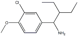 4-(1-amino-2-ethylbutyl)-2-chloro-1-methoxybenzene Structure