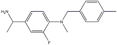 4-(1-aminoethyl)-2-fluoro-N-methyl-N-[(4-methylphenyl)methyl]aniline 结构式