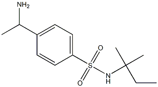 4-(1-aminoethyl)-N-(2-methylbutan-2-yl)benzene-1-sulfonamide,,结构式