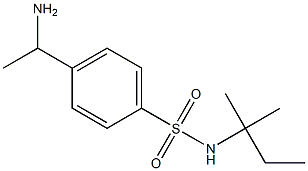 4-(1-aminoethyl)-N-(2-methylbutan-2-yl)benzene-1-sulfonamide Structure