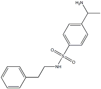 4-(1-aminoethyl)-N-(2-phenylethyl)benzene-1-sulfonamide,,结构式