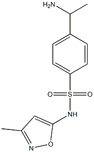 4-(1-aminoethyl)-N-(3-methyl-1,2-oxazol-5-yl)benzene-1-sulfonamide Struktur