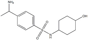 4-(1-aminoethyl)-N-(4-hydroxycyclohexyl)benzene-1-sulfonamide Structure
