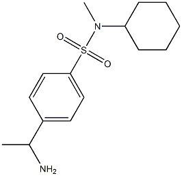 4-(1-aminoethyl)-N-cyclohexyl-N-methylbenzene-1-sulfonamide Structure