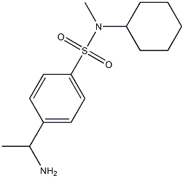 4-(1-aminoethyl)-N-cyclohexyl-N-methylbenzene-1-sulfonamide Struktur