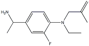 4-(1-aminoethyl)-N-ethyl-2-fluoro-N-(2-methylprop-2-en-1-yl)aniline Struktur