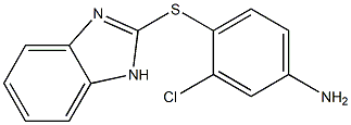 4-(1H-1,3-benzodiazol-2-ylsulfanyl)-3-chloroaniline,,结构式