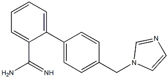 4'-(1H-imidazol-1-ylmethyl)-1,1'-biphenyl-2-carboximidamide,,结构式