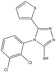 4-(2,3-dichlorophenyl)-5-(thiophen-2-yl)-4H-1,2,4-triazole-3-thiol 化学構造式