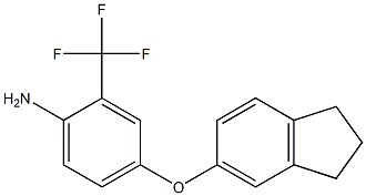 4-(2,3-dihydro-1H-inden-5-yloxy)-2-(trifluoromethyl)aniline,,结构式