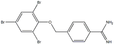 4-(2,4,6-tribromophenoxymethyl)benzene-1-carboximidamide 结构式