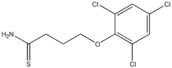 4-(2,4,6-trichlorophenoxy)butanethioamide Struktur