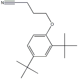 4-(2,4-di-tert-butylphenoxy)butanenitrile Struktur