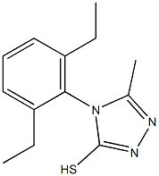 4-(2,6-diethylphenyl)-5-methyl-4H-1,2,4-triazole-3-thiol 化学構造式