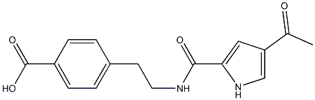 4-(2-{[(4-acetyl-1H-pyrrol-2-yl)carbonyl]amino}ethyl)benzoic acid,,结构式