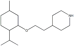 4-(2-{[5-methyl-2-(propan-2-yl)cyclohexyl]oxy}ethyl)piperidine Struktur