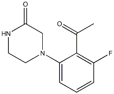 4-(2-acetyl-3-fluorophenyl)piperazin-2-one 结构式