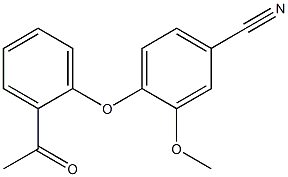 4-(2-acetylphenoxy)-3-methoxybenzonitrile 结构式