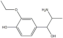 4-(2-amino-1-hydroxypropyl)-2-ethoxyphenol 化学構造式