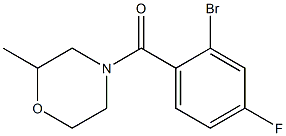 4-(2-bromo-4-fluorobenzoyl)-2-methylmorpholine Struktur