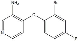 4-(2-bromo-4-fluorophenoxy)pyridin-3-amine,,结构式