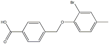 4-(2-bromo-4-methylphenoxymethyl)benzoic acid,,结构式