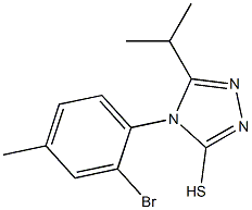 4-(2-bromo-4-methylphenyl)-5-(propan-2-yl)-4H-1,2,4-triazole-3-thiol Structure