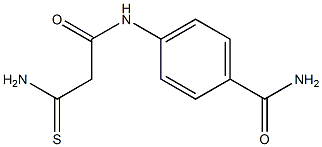 4-(2-carbamothioylacetamido)benzamide 化学構造式