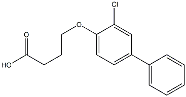 4-(2-chloro-4-phenylphenoxy)butanoic acid Struktur