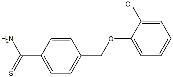 4-(2-chlorophenoxymethyl)benzene-1-carbothioamide,,结构式