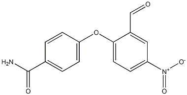 4-(2-formyl-4-nitrophenoxy)benzamide Structure