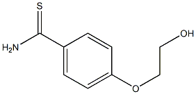 4-(2-hydroxyethoxy)benzene-1-carbothioamide,,结构式