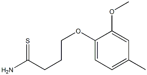 4-(2-methoxy-4-methylphenoxy)butanethioamide Struktur