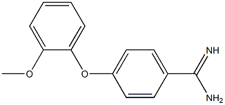 4-(2-methoxyphenoxy)benzene-1-carboximidamide Struktur