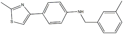 4-(2-methyl-1,3-thiazol-4-yl)-N-[(3-methylphenyl)methyl]aniline Struktur