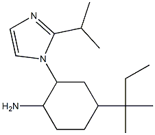 4-(2-methylbutan-2-yl)-2-[2-(propan-2-yl)-1H-imidazol-1-yl]cyclohexan-1-amine Structure