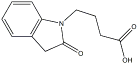4-(2-oxo-2,3-dihydro-1H-indol-1-yl)butanoic acid 结构式