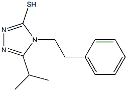 4-(2-phenylethyl)-5-(propan-2-yl)-4H-1,2,4-triazole-3-thiol Struktur