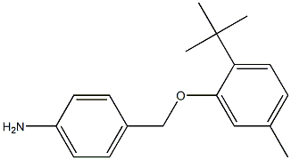 4-(2-tert-butyl-5-methylphenoxymethyl)aniline,,结构式