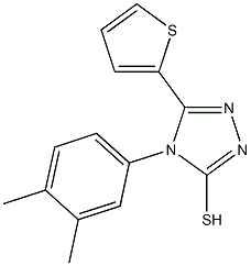 4-(3,4-dimethylphenyl)-5-(thiophen-2-yl)-4H-1,2,4-triazole-3-thiol 结构式