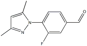 4-(3,5-dimethyl-1H-pyrazol-1-yl)-3-fluorobenzaldehyde 化学構造式