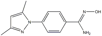 4-(3,5-dimethyl-1H-pyrazol-1-yl)-N'-hydroxybenzene-1-carboximidamide,,结构式