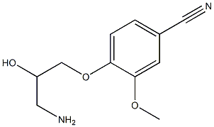 4-(3-amino-2-hydroxypropoxy)-3-methoxybenzonitrile 结构式