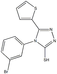 4-(3-bromophenyl)-5-(thiophen-2-yl)-4H-1,2,4-triazole-3-thiol 化学構造式