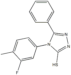 4-(3-fluoro-4-methylphenyl)-5-phenyl-4H-1,2,4-triazole-3-thiol 化学構造式