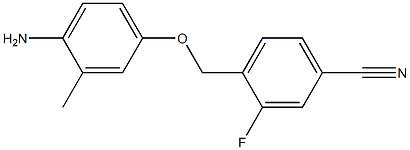 4-(4-amino-3-methylphenoxymethyl)-3-fluorobenzonitrile Struktur