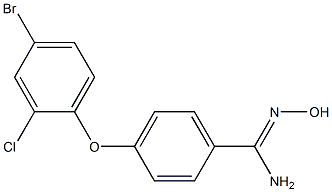 4-(4-bromo-2-chlorophenoxy)-N'-hydroxybenzene-1-carboximidamide Structure